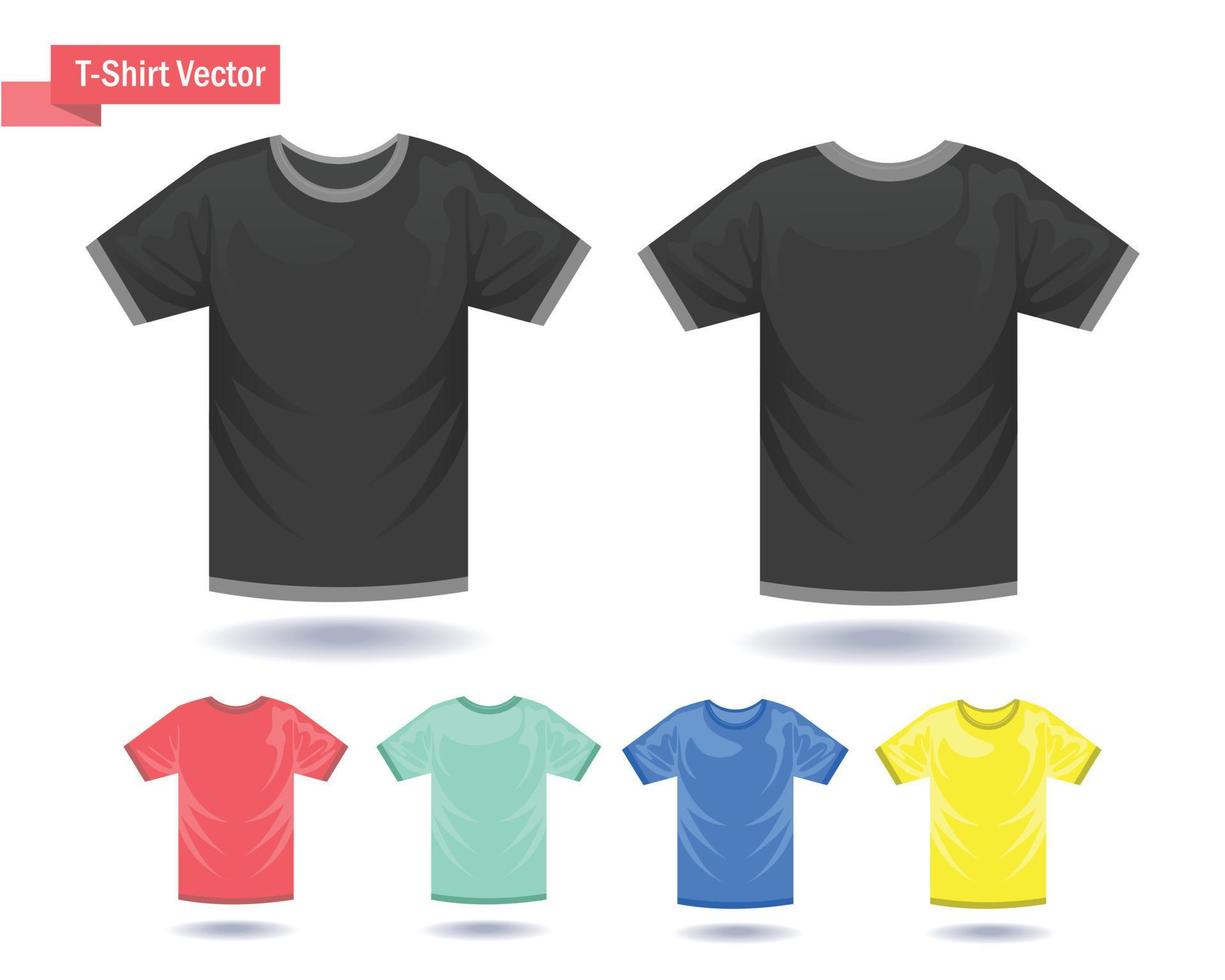 T-Shirt-Vektor-Mockup-Vektor-Design vektor