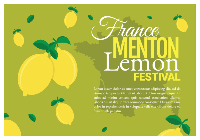 Zitronenfestival-Plakat Menton Frankreich vektor