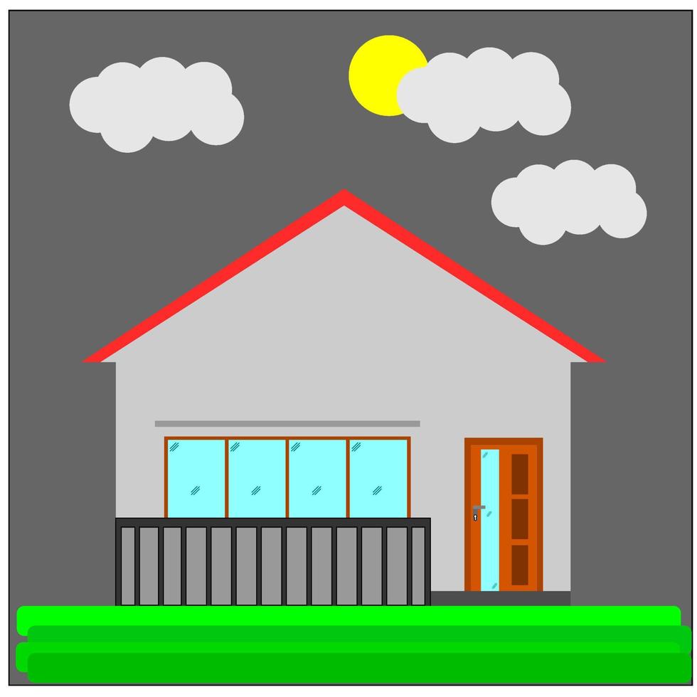einfaches Haus mit Farbe, Haussymbol vektor