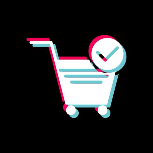 Verifizierte Cart Items Icon Design vektor