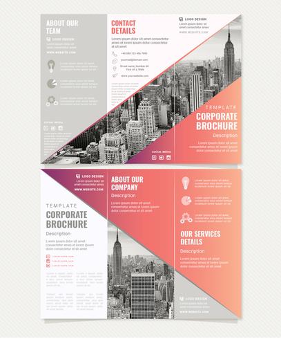 Vektor Gradient Corporate Trifold Broschyrmall