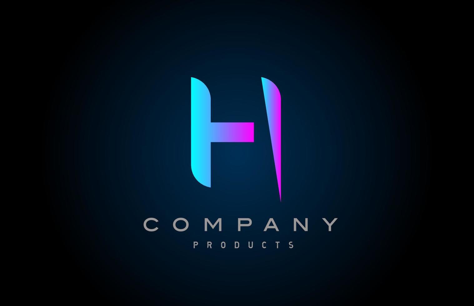 Rosa h-Alphabet-Buchstaben-Logo-Symbol. Design für Unternehmen und Unternehmen vektor