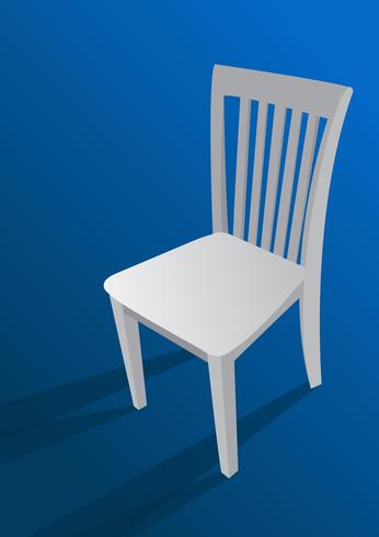 Stuhl auf blauem Hintergrund vektor