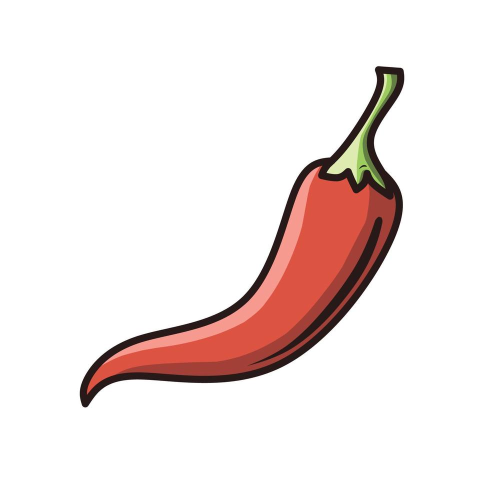 röd chili grönsak vektordesign vektor
