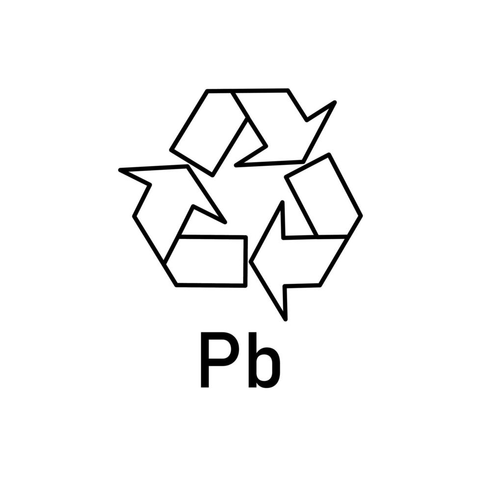 batteri återvinna pb, vektor illustration, tecken.