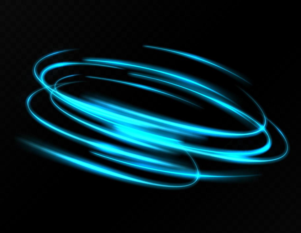 blått cirkelljus med spårningseffekt vektor