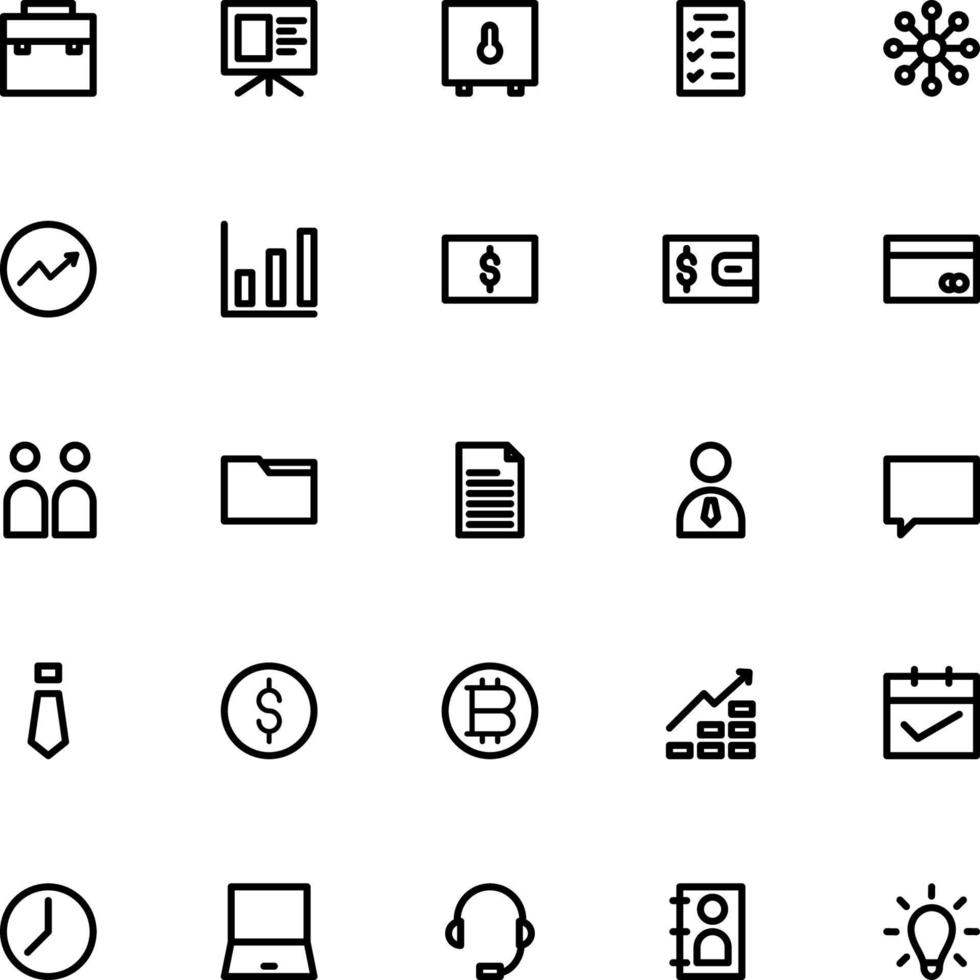 företags- och ledningsikoner i linjestil för alla ändamål perfekta för presentation av webbplatsmobilapp vektor
