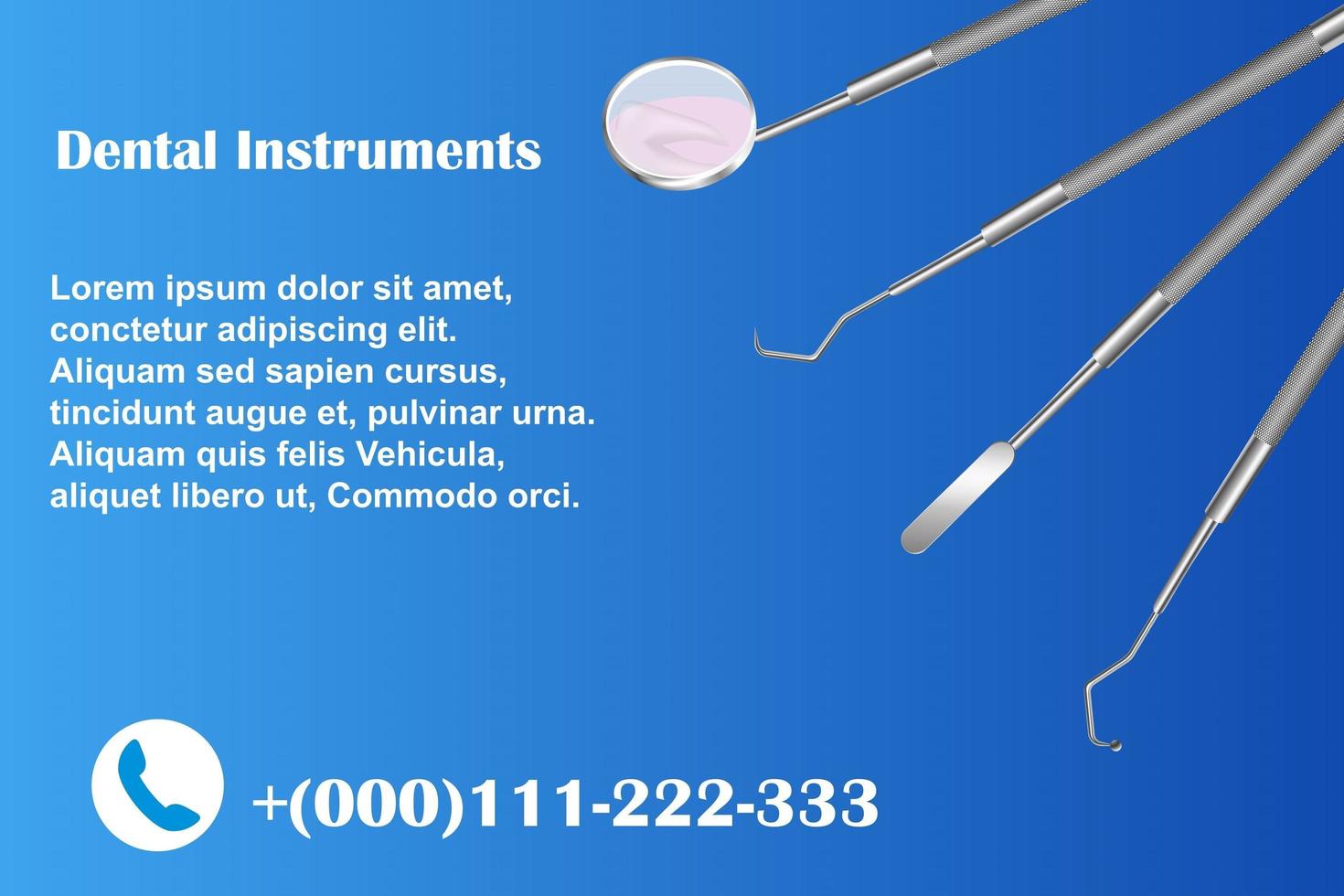 medicinsk dental bakgrund. tänder, tandläkarverktyg och instrument. vektor illustration.