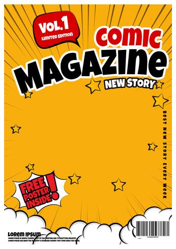 comic book sida mall design. Magazine cover vektor