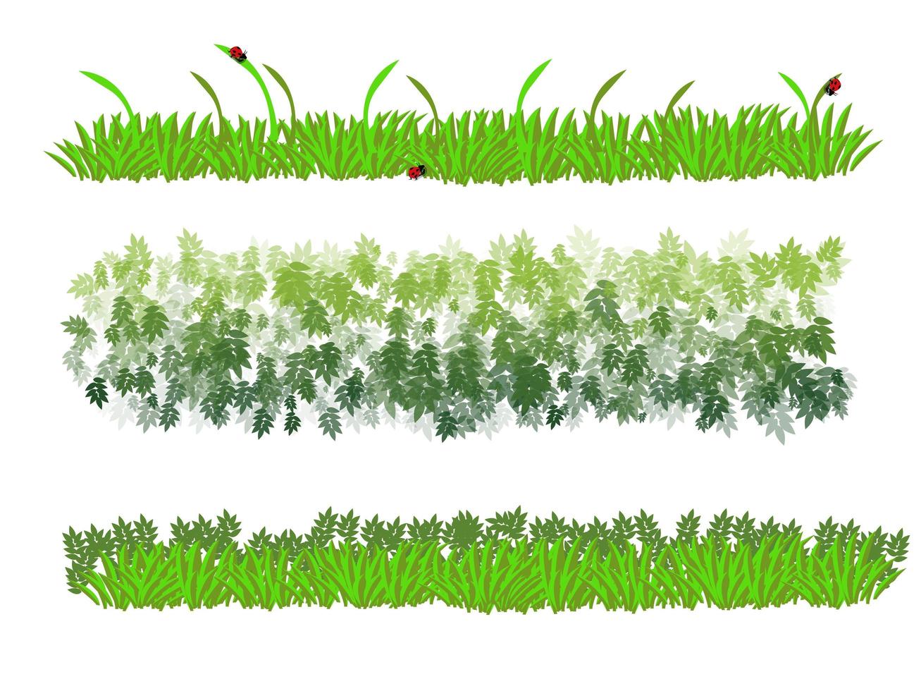 grünes Gras auf weißem Hintergrund. vektor