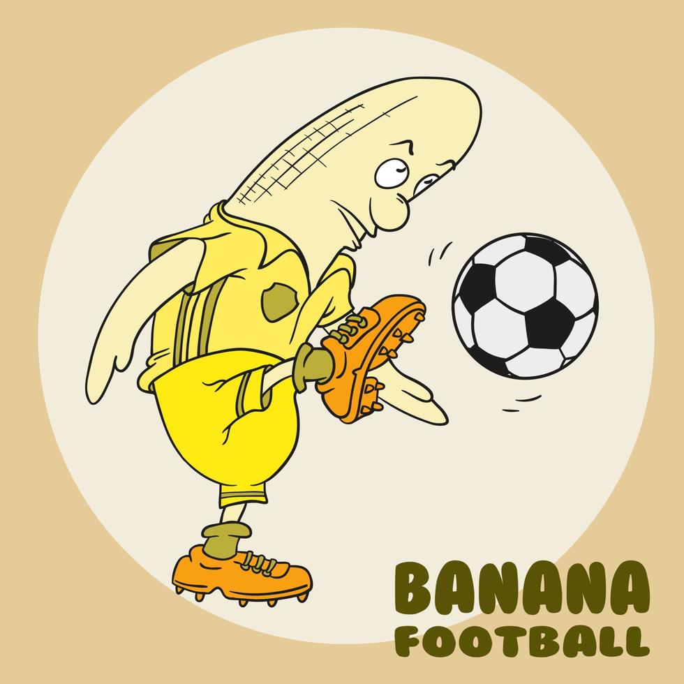 banan fotboll ikon vektor