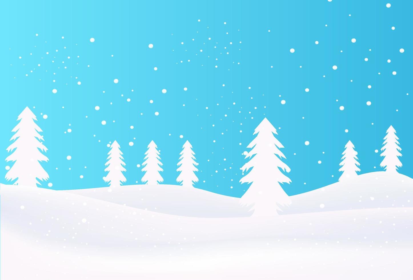 Winterhintergrund fallende Schneeflocken auf blauem Hintergrund vektor