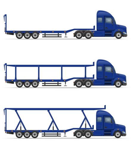 LKW halb Anhänger für den Transport von Waren Vektor-Illustration vektor