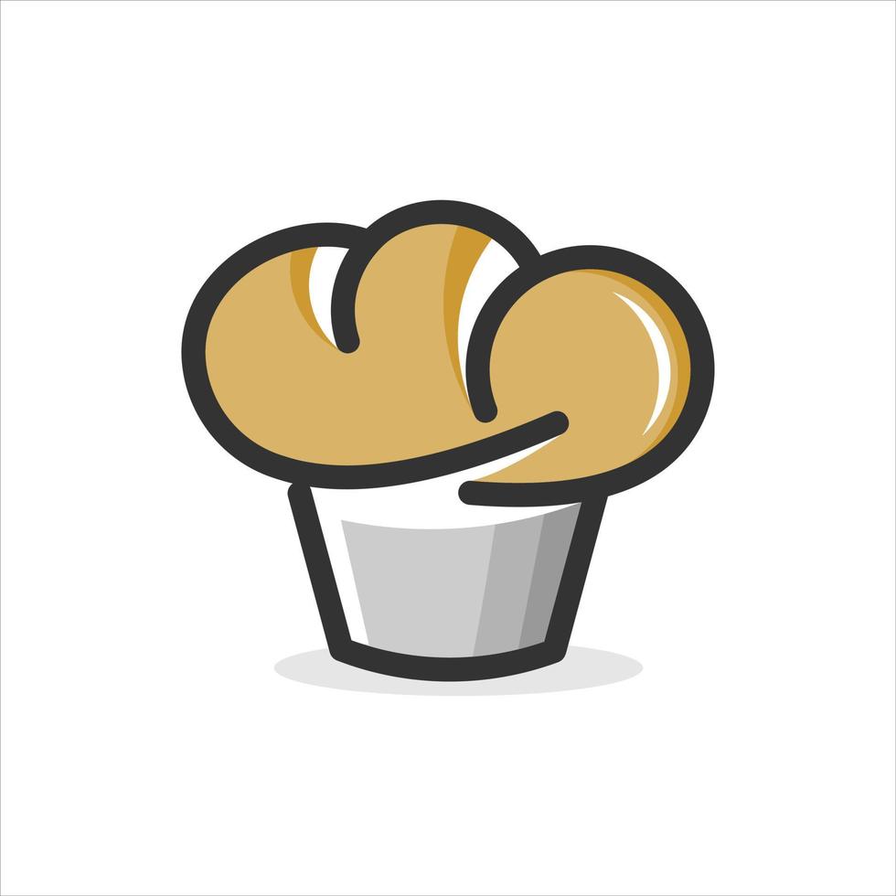 muffin kaka vektor bageri och konditorivaror doodle