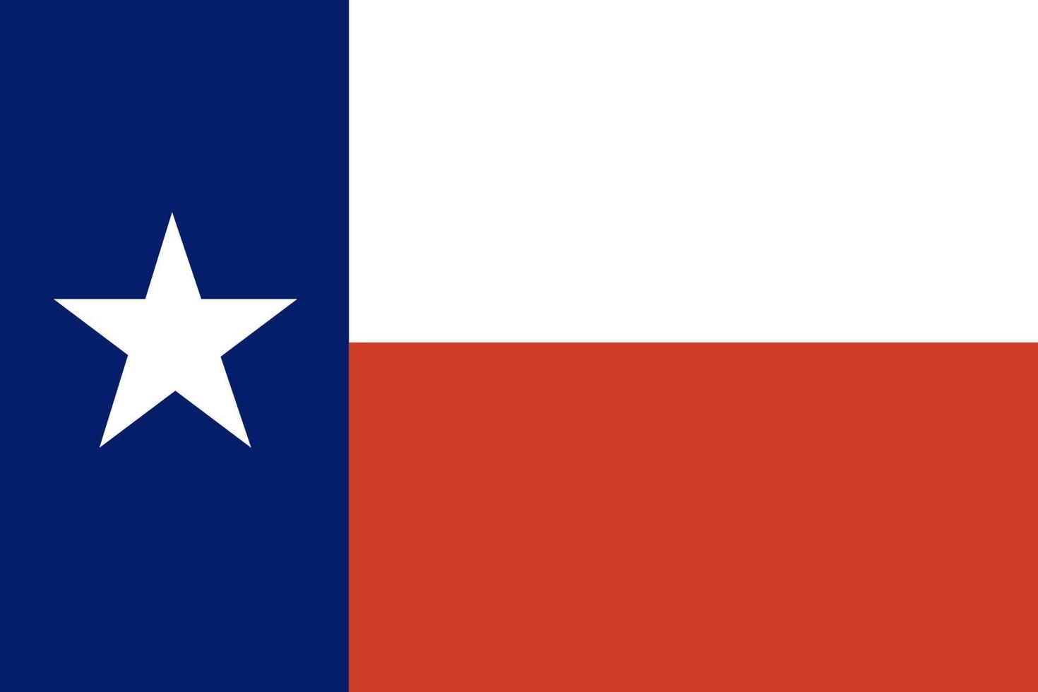 Flagge von Texas. offizielle Farben und Proportionen. vektor