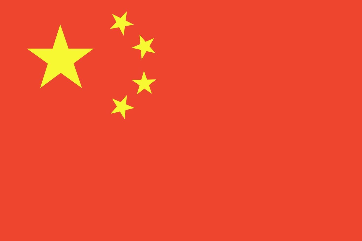 China-Flagge. offizielle Farben und Proportionen. Nationalflagge von China. vektor