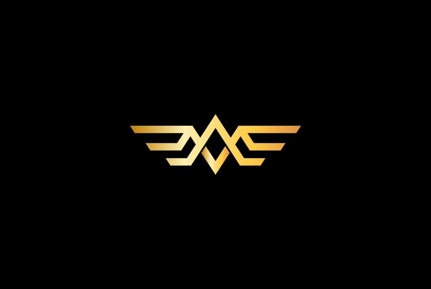 Adler Falke Falke Phönix Vogel Monogramm Logo Design Vektor