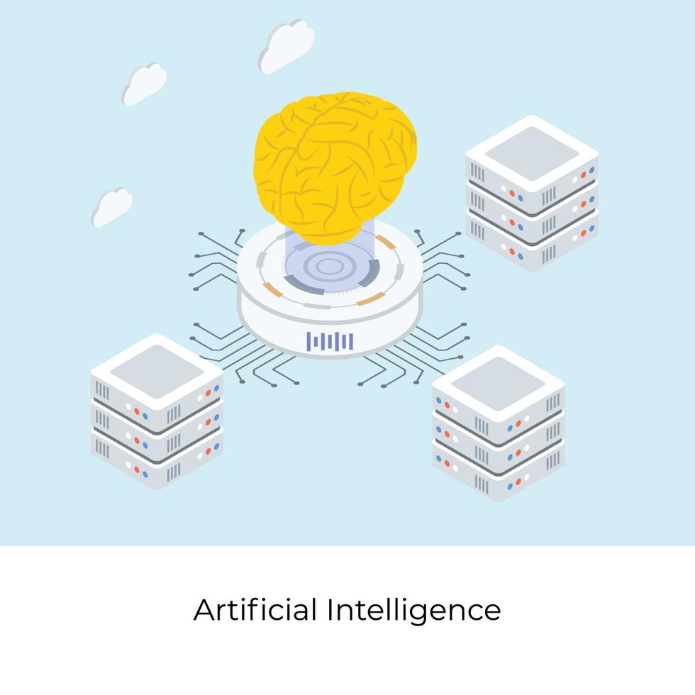 Konzepte der künstlichen Intelligenz vektor