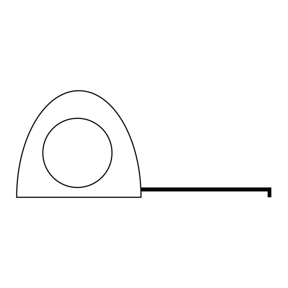linjal linje ikon. illustration för reparationstema, doodle stil vektor