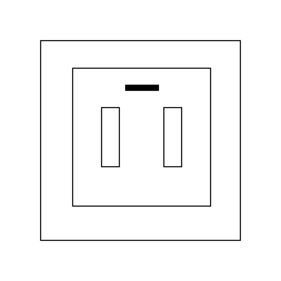 Symbol für die Steckdosenleiste. Illustration für das Reparaturthema, Doodle-Stil vektor