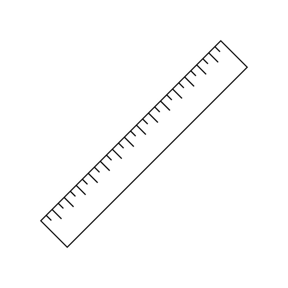 Linealsymbol. Illustration für das Reparaturthema, Doodle-Stil vektor