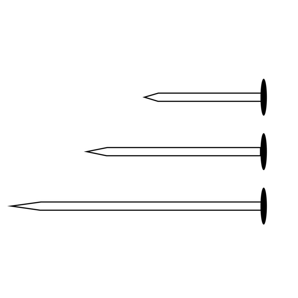 spik linje ikon. illustration för reparationstema, doodle stil vektor