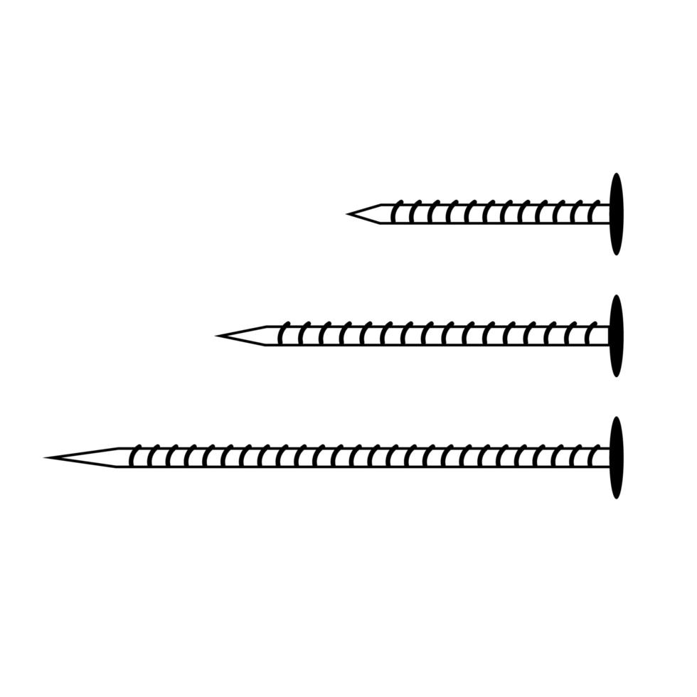 Symbol für die Nagellinie. Illustration für das Reparaturthema, Doodle-Stil vektor