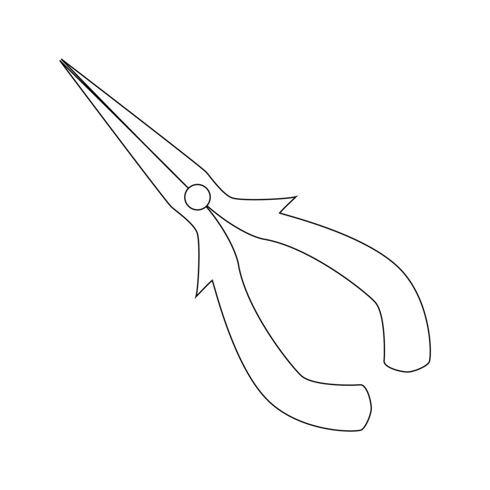 Piller Liniensymbol. Illustration für das Reparaturthema, Doodle-Stil vektor