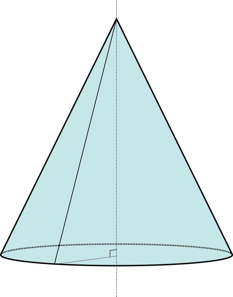 mathematisches Bild. Geometrie-Form-3D-Symbol. Kegel. Vektor-Illustration vektor