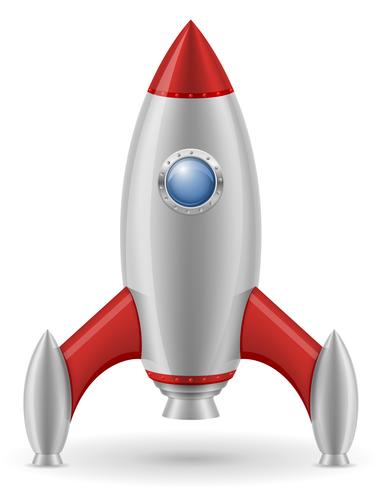 utrymme raket retro rymdskepp vektor illustration