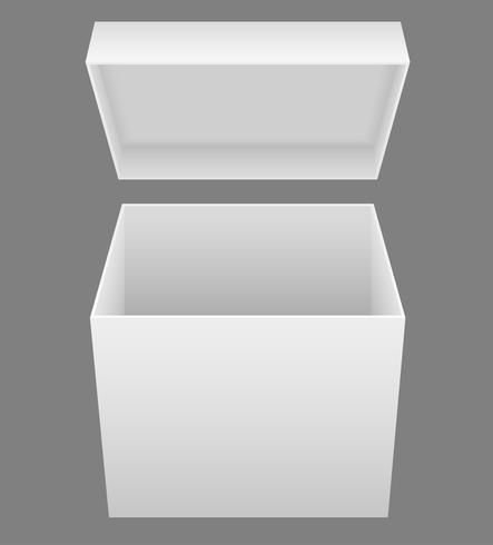 weiße offene Verpackungskasten-Vektorillustration vektor