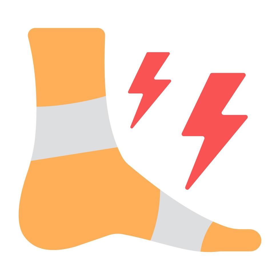 ein Icon-Design von Fußverletzungen, bearbeitbarer Vektor