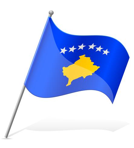 Flagge der Kosovo-Vektor-Illustration vektor