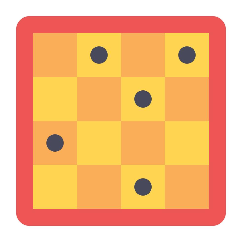 ein Schachspielbrett, flaches Design des Damesymbols vektor