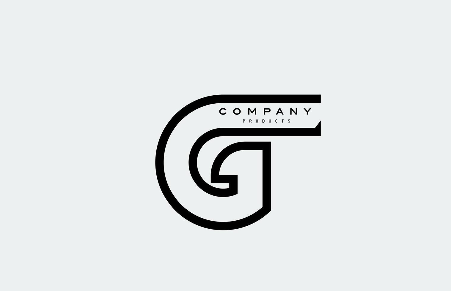 g Alphabet Buchstaben-Logo-Symbol mit Linie. Design für Business und Unternehmen vektor