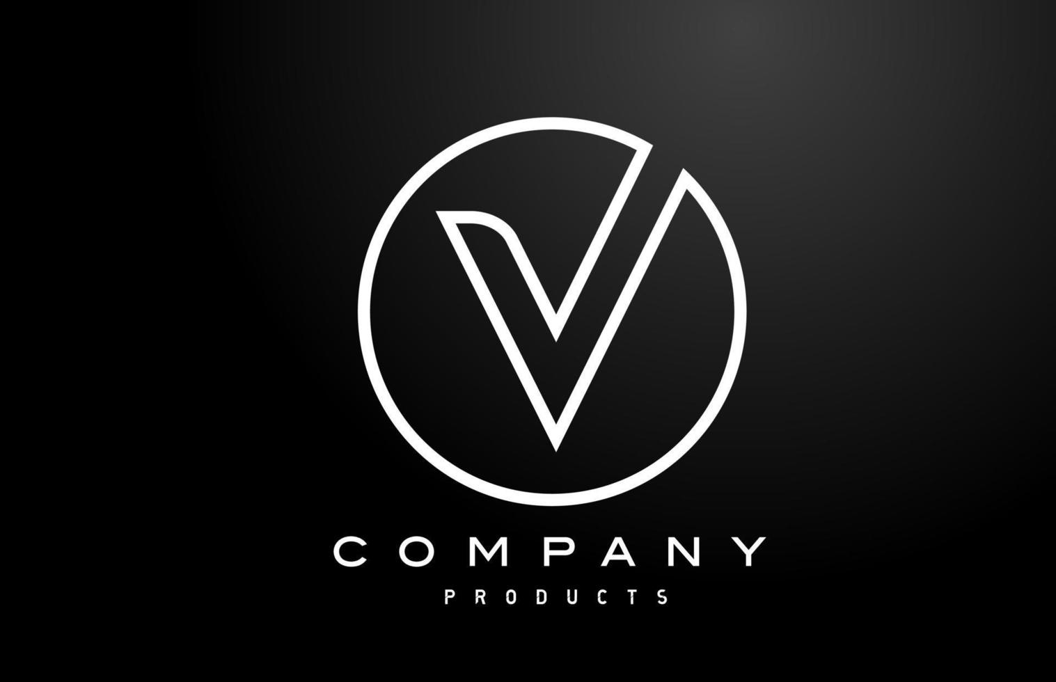 v weißes Alphabet Buchstaben-Logo-Symbol mit schwarzer Farbe. kreatives Design für Unternehmen und Unternehmen vektor
