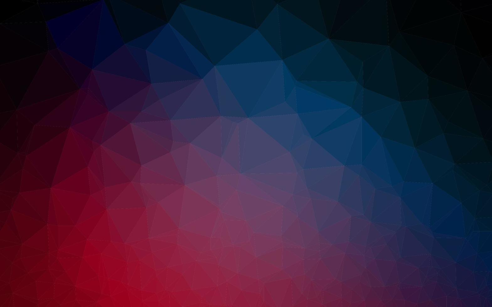 dunkelblaues, rotes vektorglänzendes dreieckiges Muster. vektor