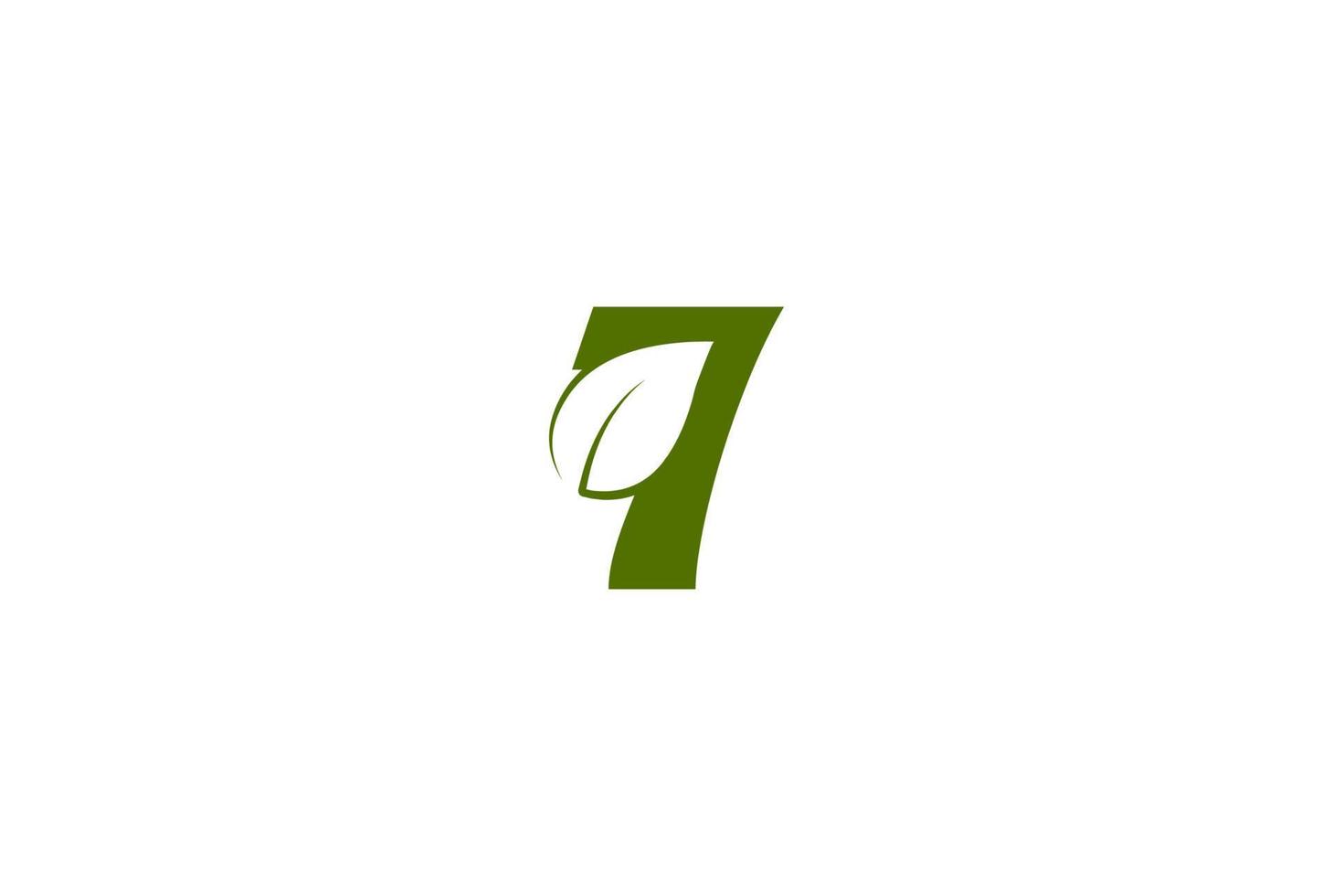einfache minimalistische sieben blätter für pflanzenbaumgartenumgebung logo design vektor