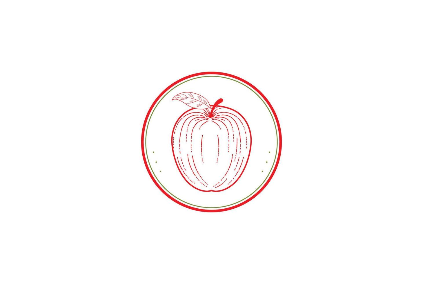 cirkel vintage retro apple farm cider produktetikett logotyp design vektor