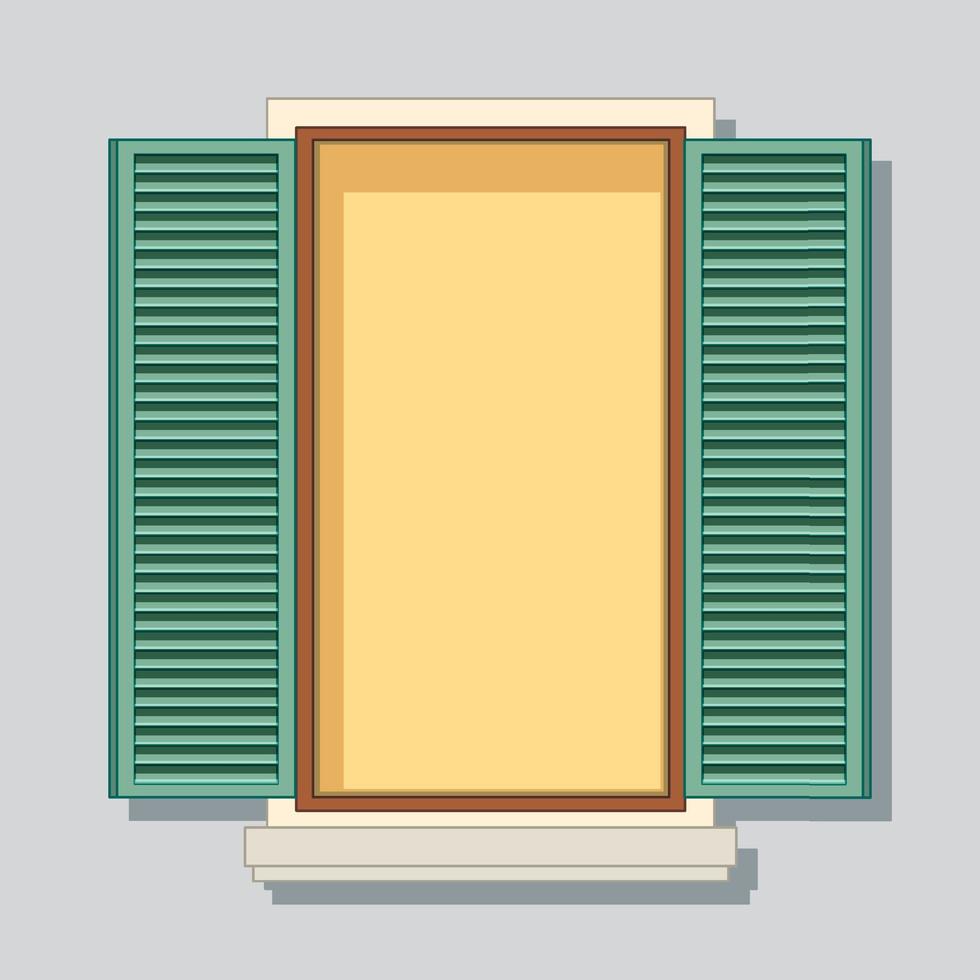 isoliertes Holzfenster für die Dekoration vektor