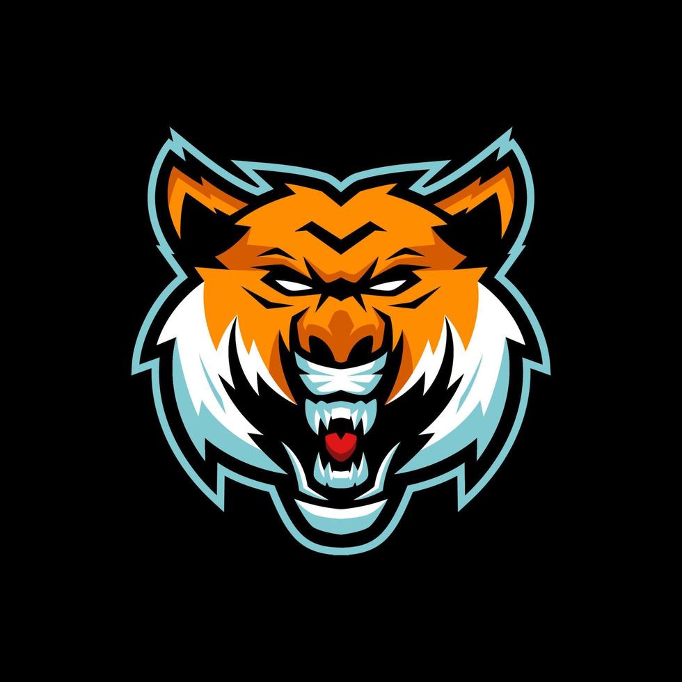tiger esports logotypmallar vektor