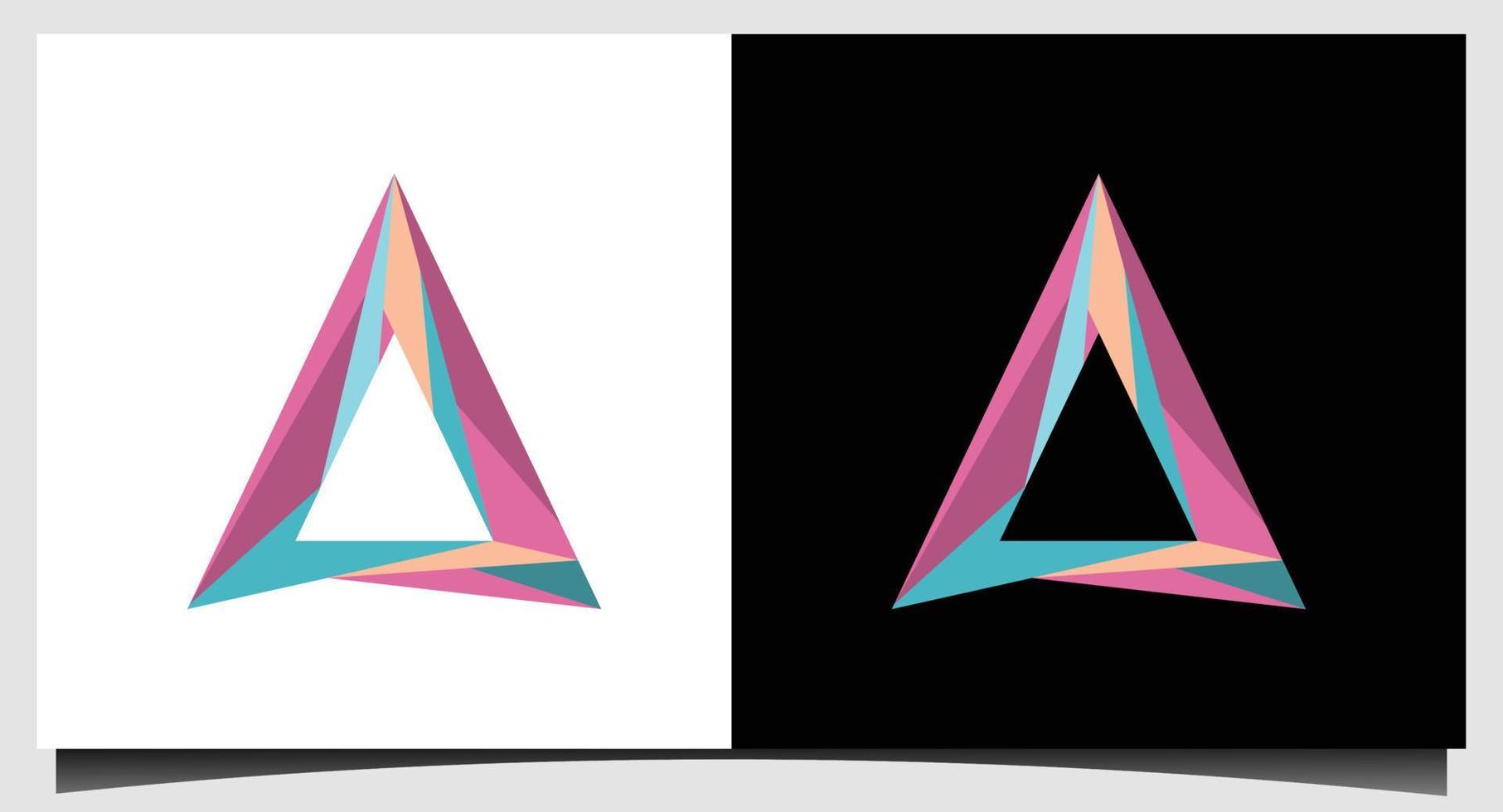 triangel färgglada logotyp formgivningsmall vektor
