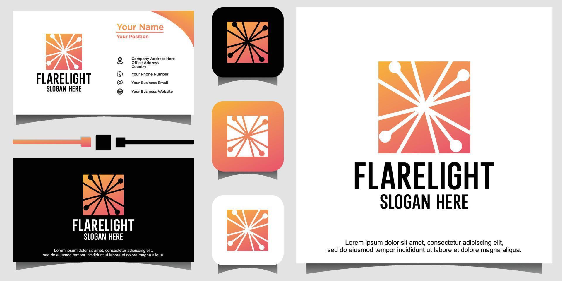 Flare-Light-Logo-Design vektor