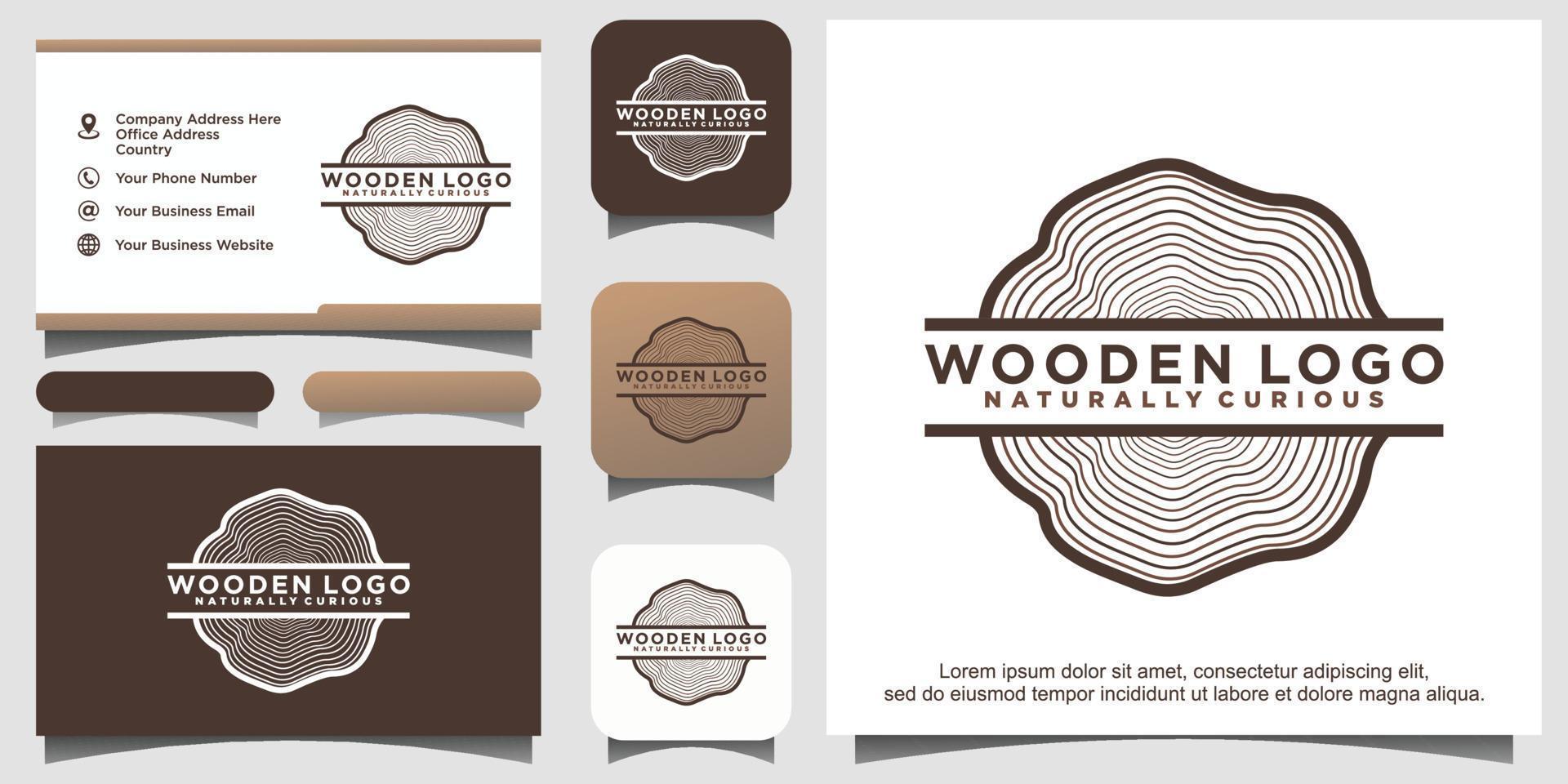 Holzsägewerk Logo-Design vektor
