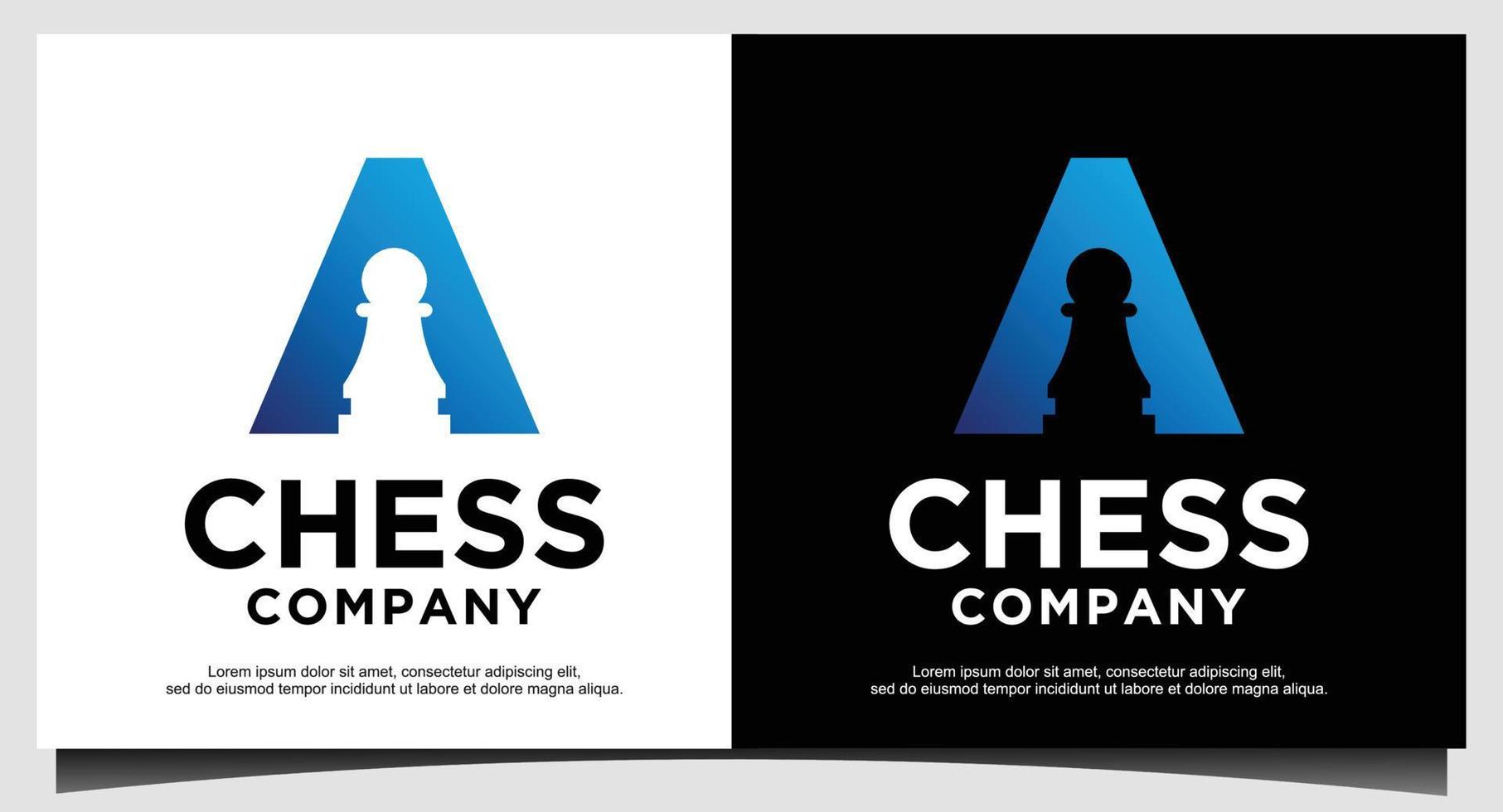 schack logotyp formgivningsmall vektor