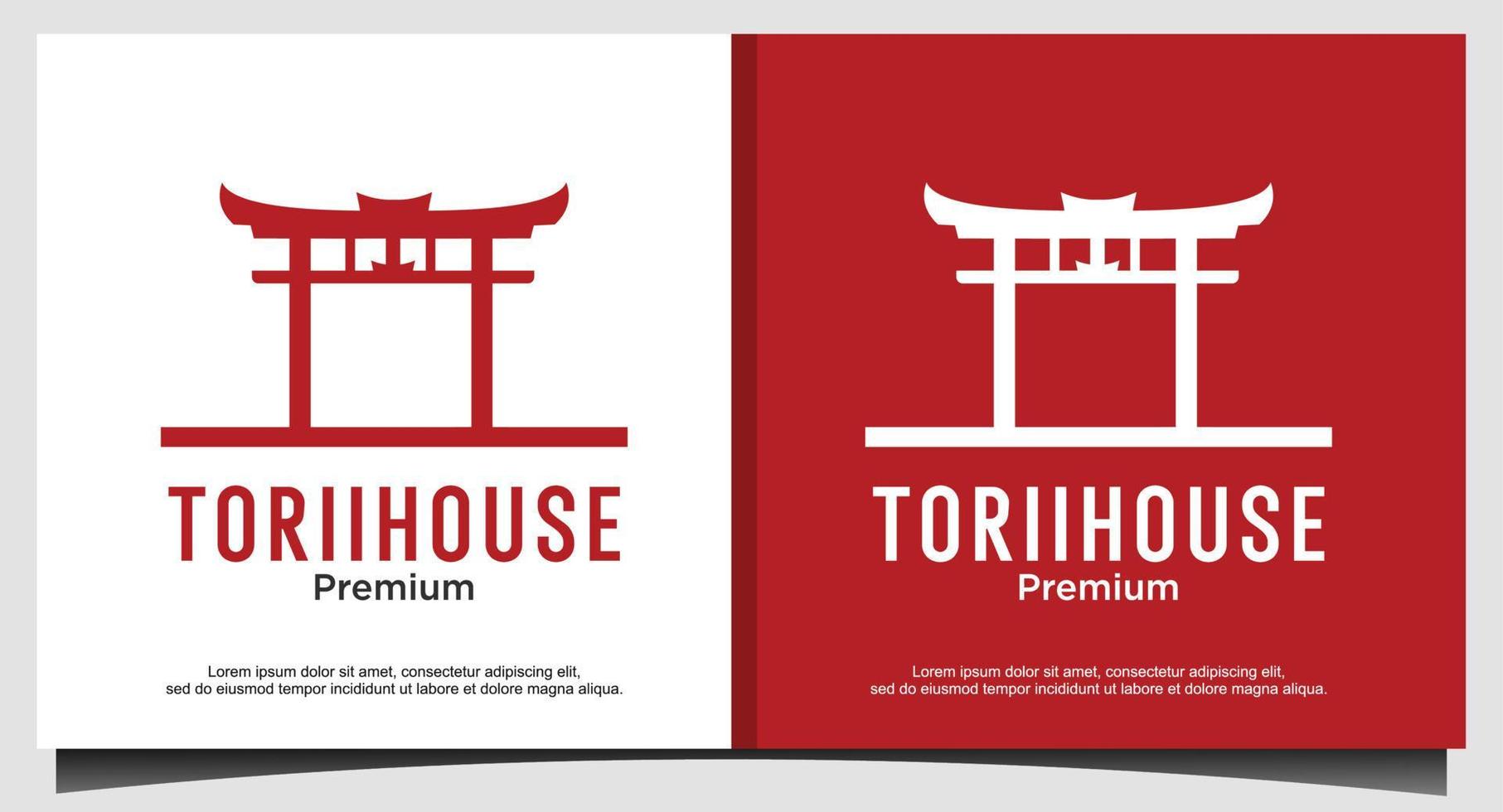 tori gate house logotyp designmall vektor