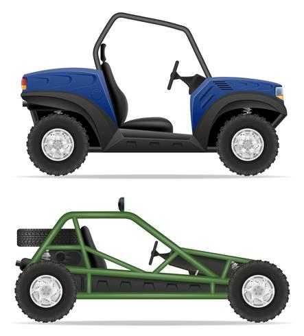 atv-autobuggy weg von der straßenvektorillustration vektor