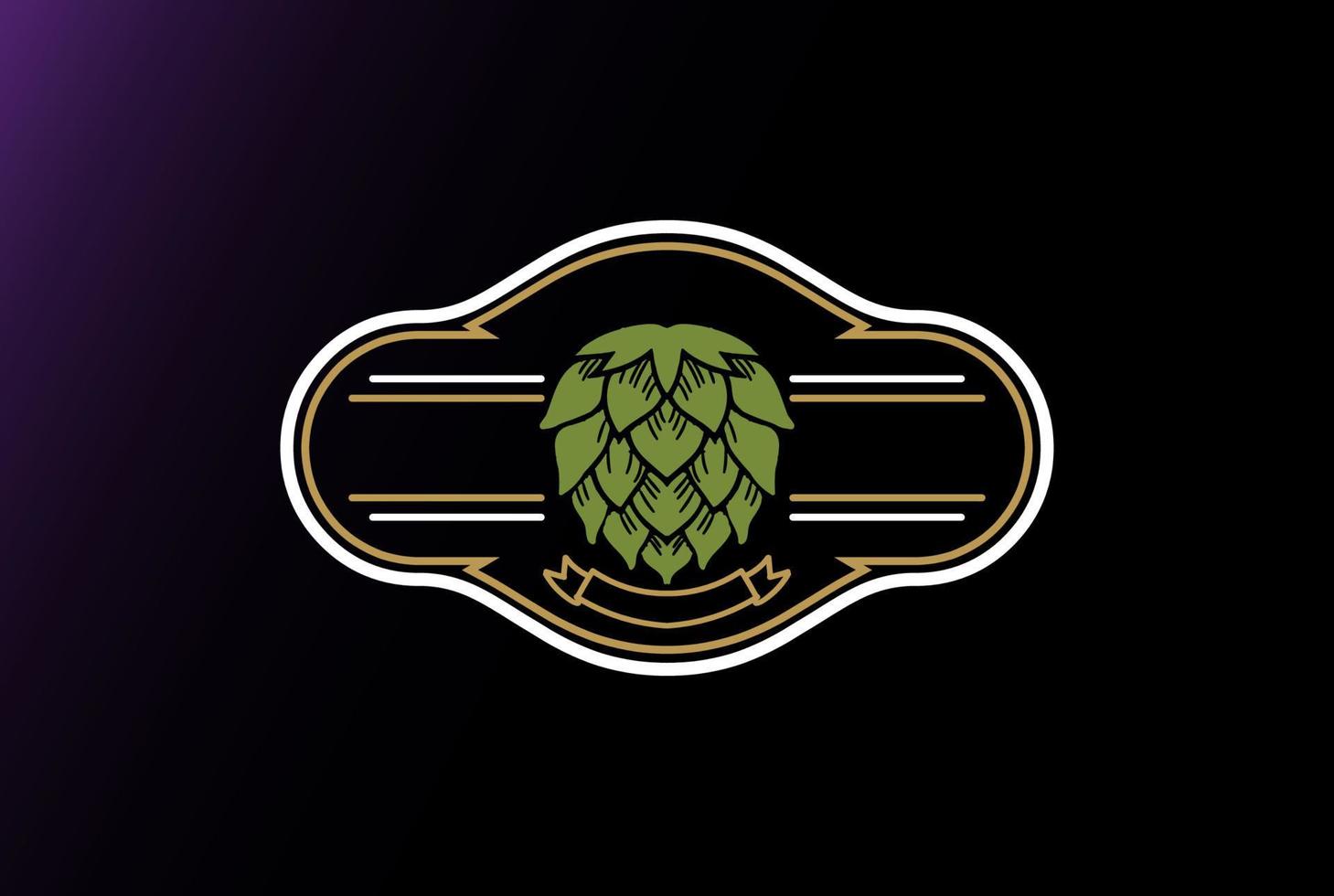 einfacher minimalistischer Luxushop für Craft Beer Brewing Brauerei Emblem Logo Design Vektor