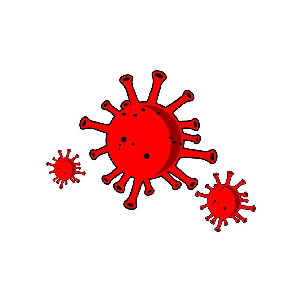 Virusvektor auf weißem Hintergrund vektor