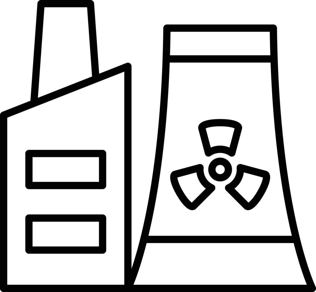 Symbolstil für Atomkraftwerke vektor